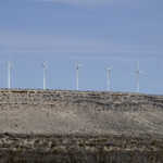 FILE PHOTO: A general view of Vestas V-47 660 kilowatt wind turbines, part of the Indian Mesa Wind Farm owned by NextEra Energy Resources, near Fort Stockton, Texas, U.S., March 17, 2023. REUTERS