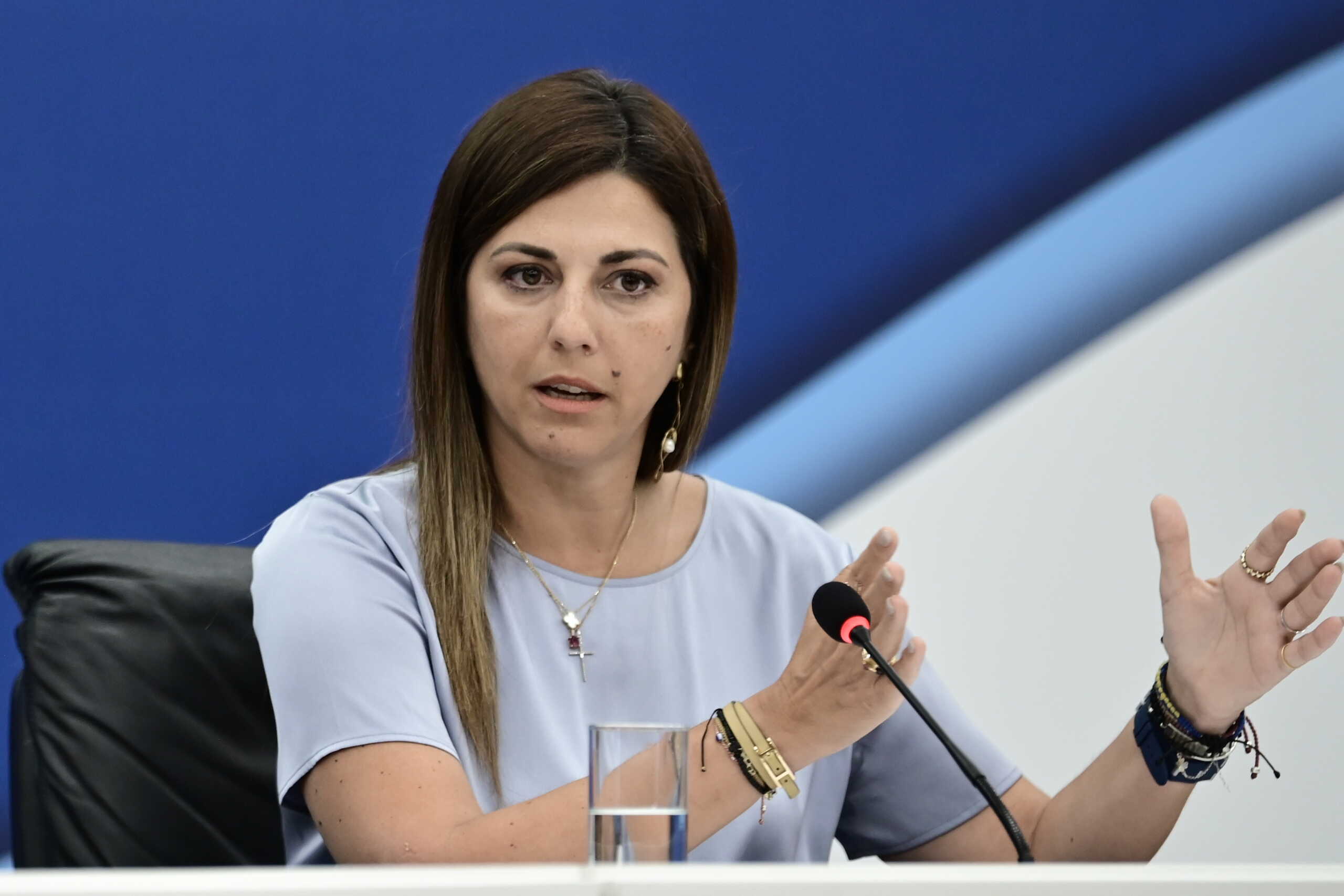 Συνέντευξη τύπου από τον Αναπληρωτή  Υπουργό Εθνικής Οικονομίας και Οικονομικών, Νίκο Παπαθανάση και την Υπουργό Κοινωνικής Συνοχής και Οικογένειας, Σοφία Ζαχαράκη, με θέμα "Εξειδίκευση μέτρων για το στεγαστικό ζήτημα", Παρασκευή 13 Σεπτεμβρίου 2024. 
(ΜΙΧΑΛΗΣ ΚΑΡΑΓΙΑΝΝΗΣ