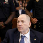 FILE PHOTO: Former film producer Harvey Weinstein appears in Manhattan Criminal Court for a status hearing to be retried, following his overturned sex crimes conviction, in New York City, New York, U.S., July 9, 2024. REUTERS