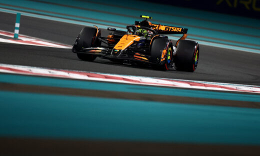 Ο Λάντι Νόρις με τη McLaren στην pole position του Αμπού Ντάμπι.