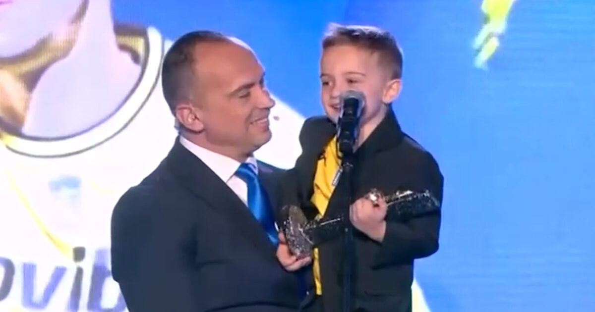 Little Nikolas received the Loren Moron award and stole the show at the PSAPP celebration