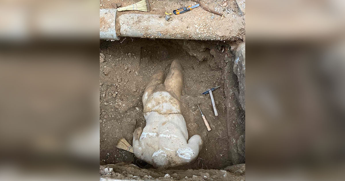 An ancient treasure was discovered while digging for a natural gas network near Herodion