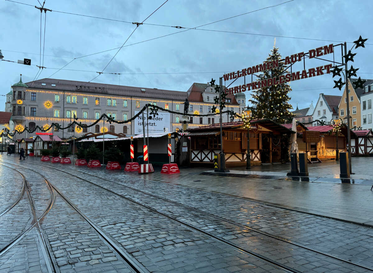 General view shows the Christmas market in Augsburg, Germany, December 6, 2024.    REUTERS