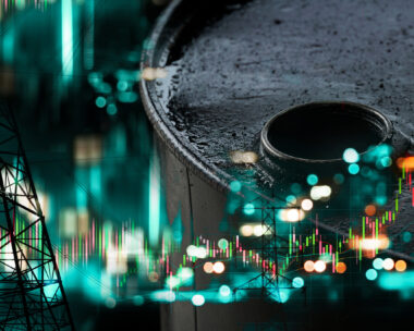 oil and electricity industry with market stock graph energy