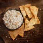 Creamy Crab Dip with Baked Pita Chips  -Photographed on Hasselblad H3D2-39mb Camera