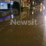 Έκλεισε και πάλι η λεωφόρος Ποσειδώνος στο ύψος του Καλαμακίου στο ρεύμα προς Πειραιά