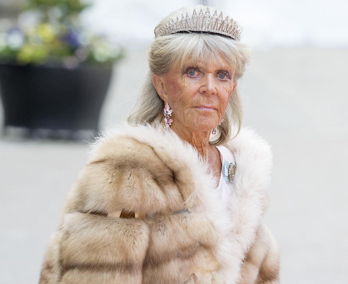 Princess Birgitta of Sweden arrives at the Royal Palace for the wedding of Prince Carl Philip and Sofia Hellqvist at the Palace Chapel in Stockholm, Sweden, 13 June 2015. Photo by: Patrick van Katwijk