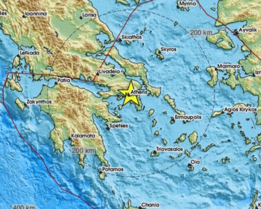 Ο χάρτης του σεισμού από το Ευρωμεσογειακό Σεισμολογικό Κέντρο