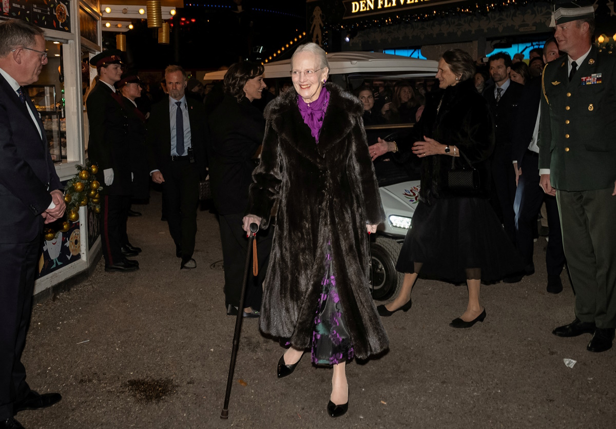 Denmark's Queen Margrethe arrives for the re-premiere of "The Nutcracker" at Tivoli Concert Hall in Copenhagen, Denmark, November 30, 2024. Ritzau Scanpix