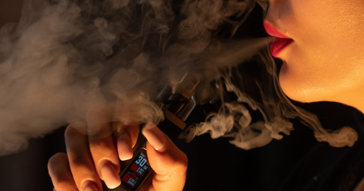 What causes the vapor to the skin