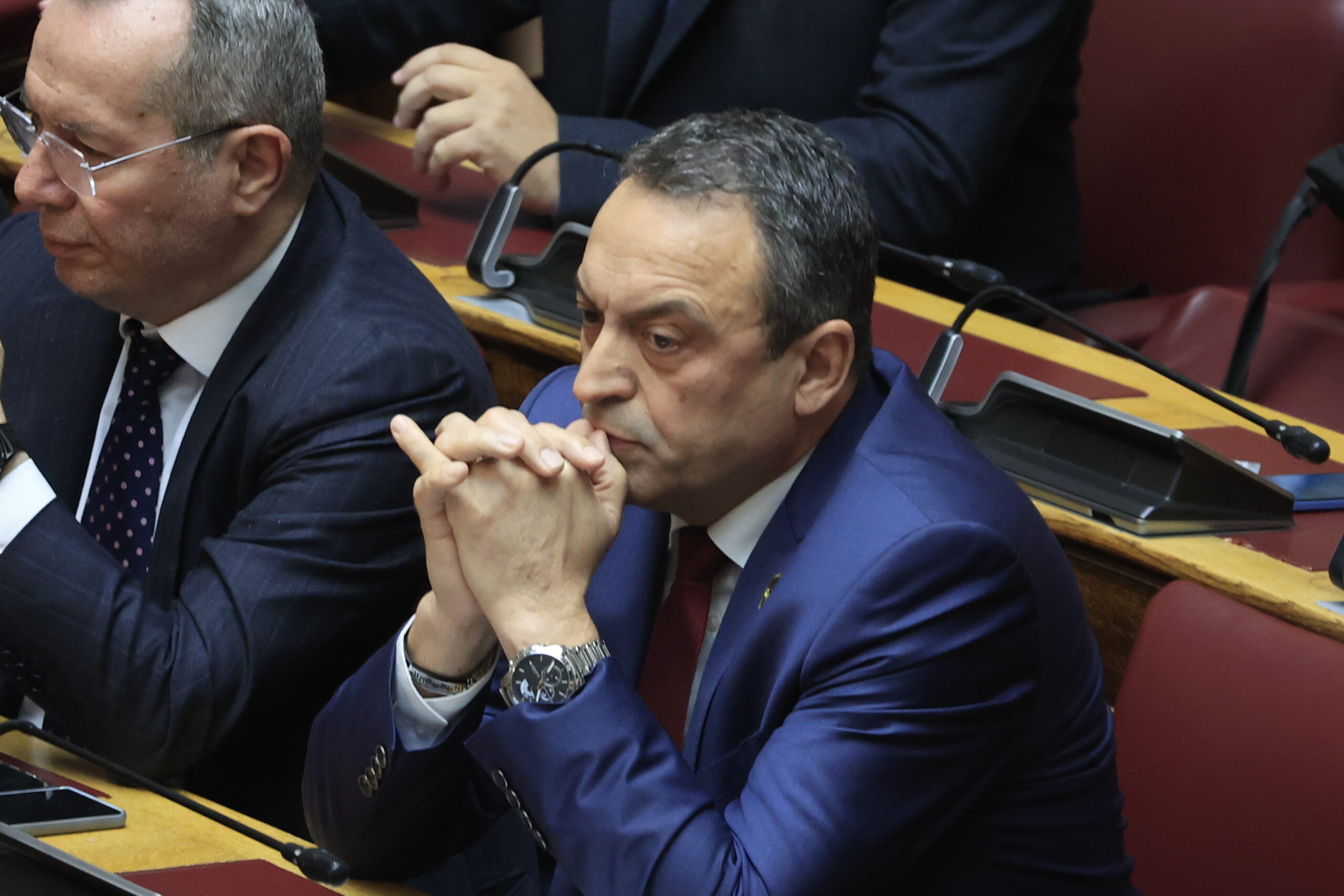 Συζήτηση στην Ολομέλεια της Βουλής και λήψη απόφασης, για το αν συντρέχει ή μη περίπτωση αναστολής κρατικής χρηματοδότησης και οικονομικής ενίσχυσης του κόμματος "ΣΠΑΡΤΙΑΤΕΣ", κατόπιν της υποβολής γνώμης από την Ειδική Μόνιμη Επιτροπή Κοινοβουλευτικής Δεοντολογίας, Τετάρτη 15 Ιανουαρίου 2025. 
(ΓΙΩΡΓΟΣ ΚΟΝΤΑΡΙΝΗΣ
