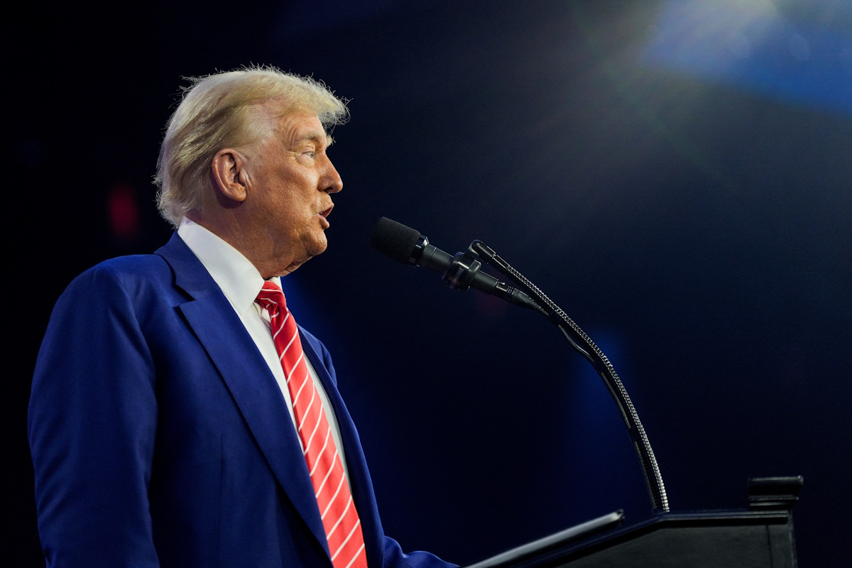 U.S. President-elect Donald Trump speaks at Turning Point USA's AmericaFest in Phoenix, Arizona, U.S., December 22, 2024.  REUTERS