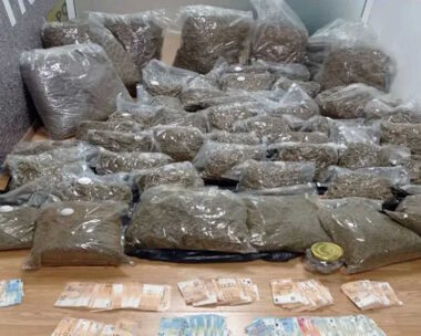 Οι ποσότητες κάνναβης και χρήματα από τη διακίνηση των ναρκωτικών
