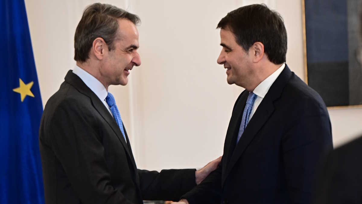 Ο Κυριάκος Μητσοτάκης με τον Ραφαέλε Φίτο - (EUROKINISSI