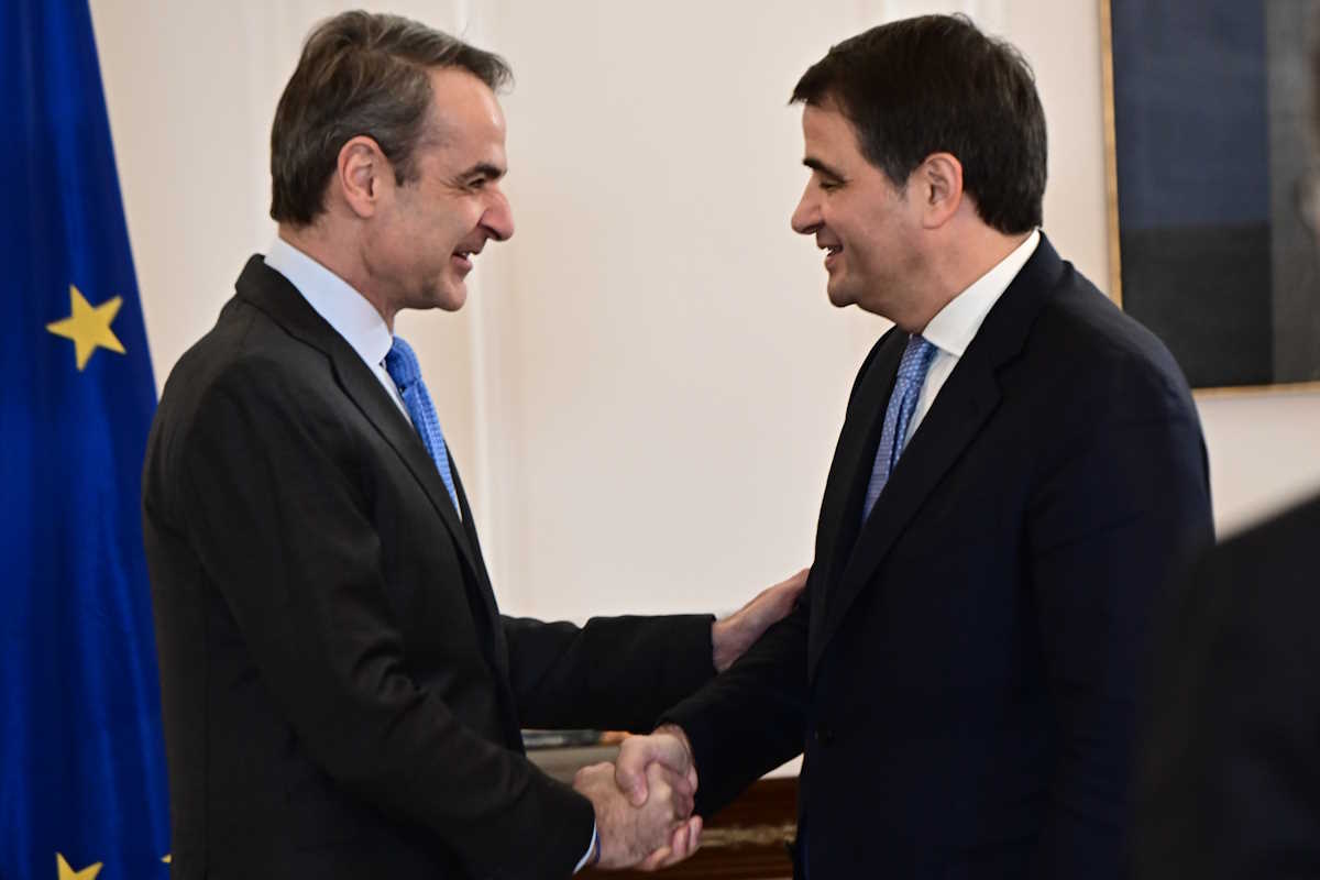 Ο Κυριάκος Μητσοτάκης με τον Ραφαέλε Φίτο - (EUROKINISSI