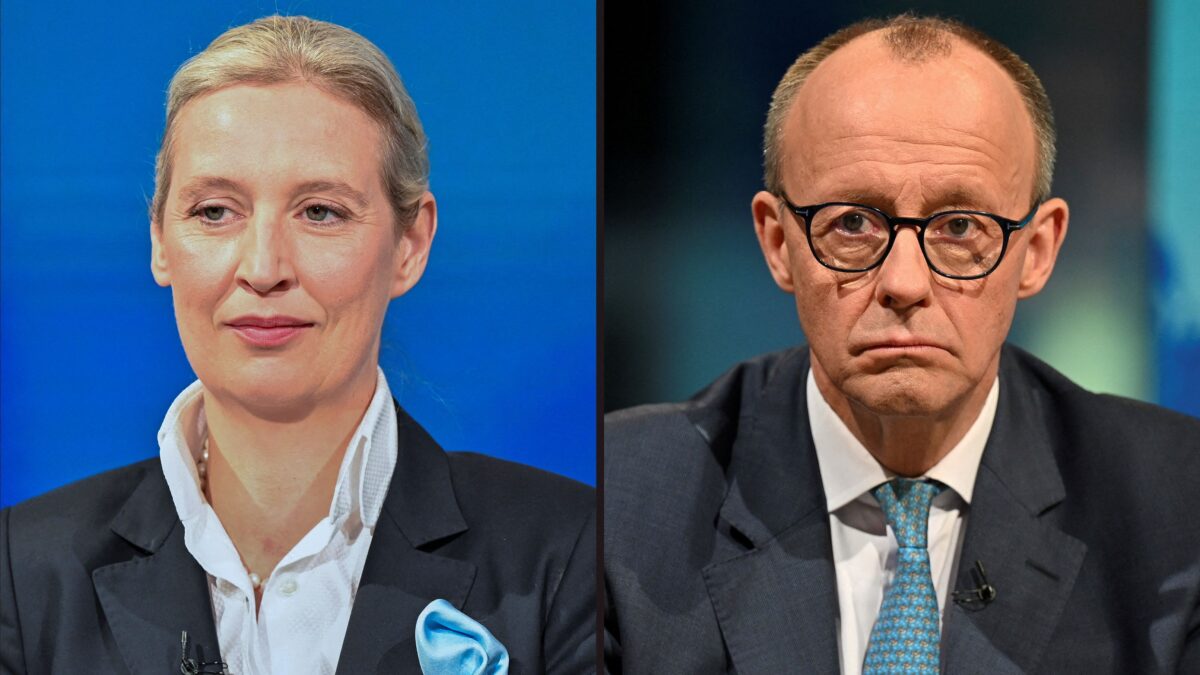 Η Άλις Βάιντελ του ακροδεξιού (AfD) και ο ο Φρίντριχ Μερτς του CDU