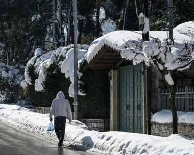 Από παλαιότερη χιονόπτωση στον Διόνυσο
