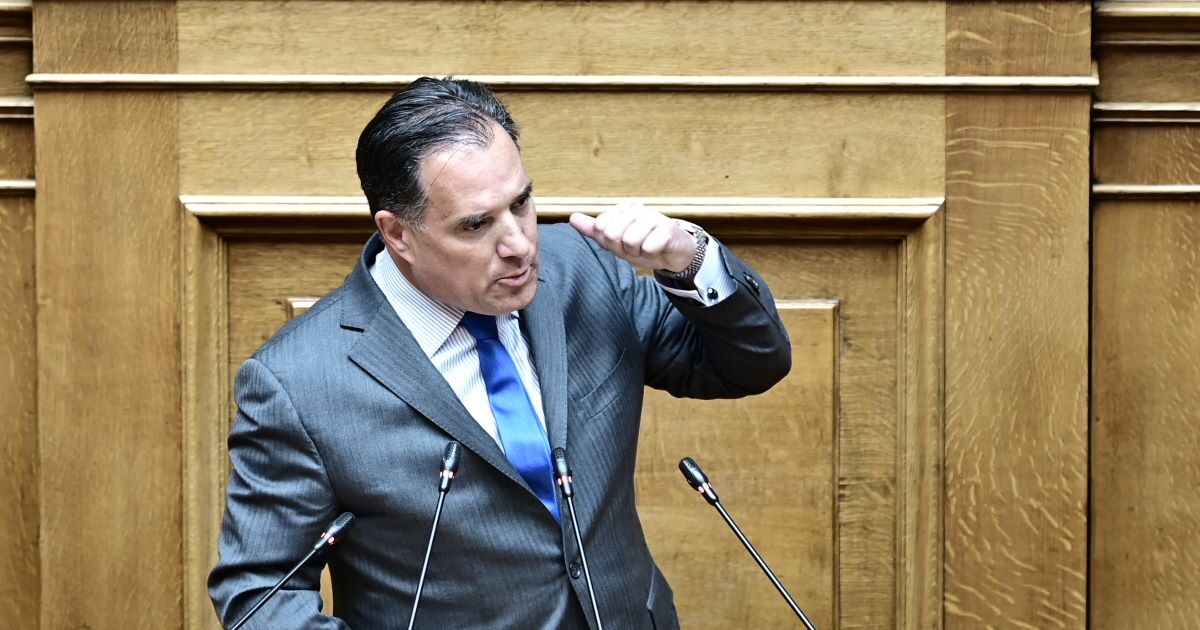 Ο Άδωνις Γεωργιάδης στη Βουλή