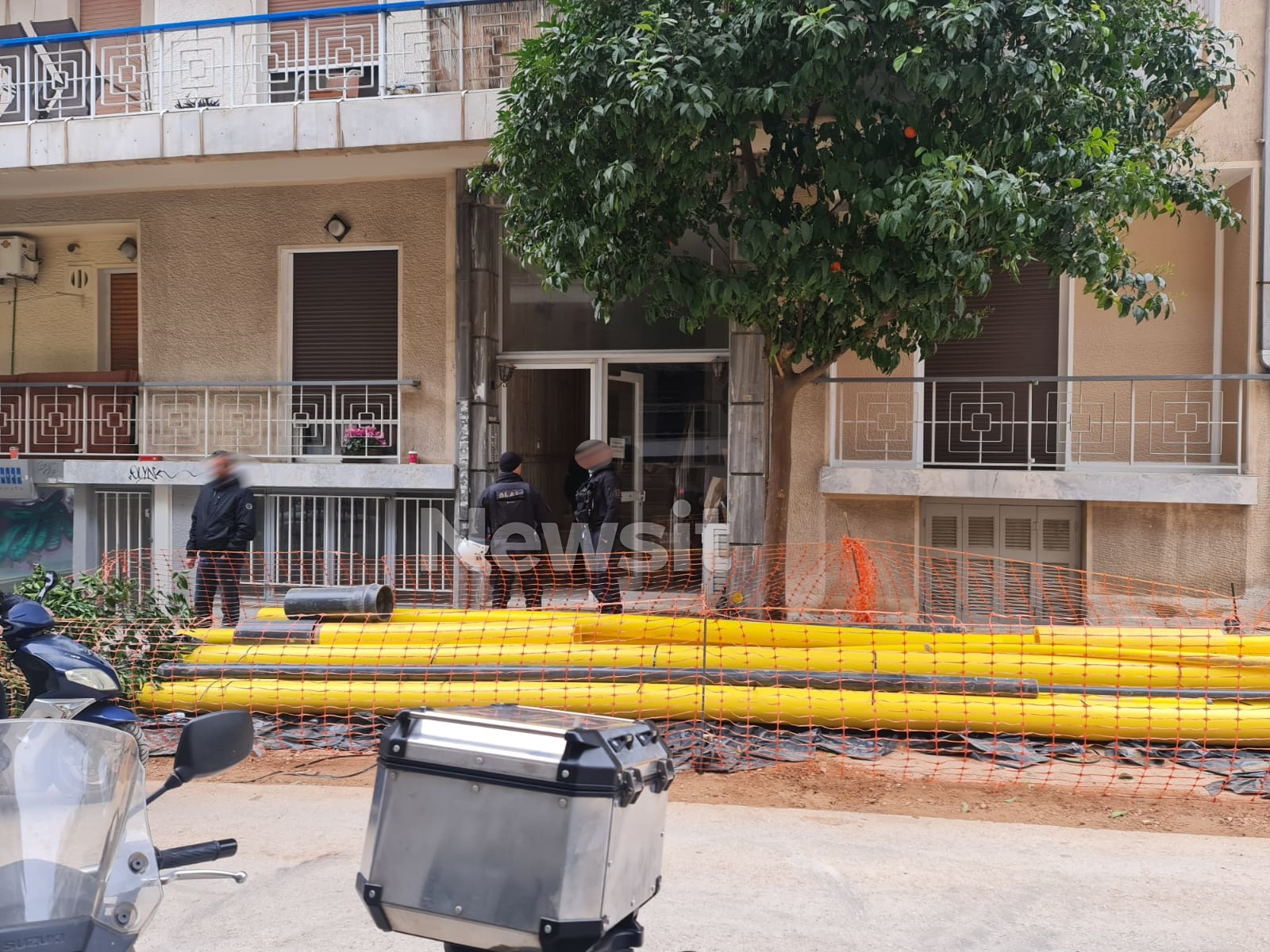 Η πολυκατοικία όπου έγινε το έγκλημα στο Παγκράτι