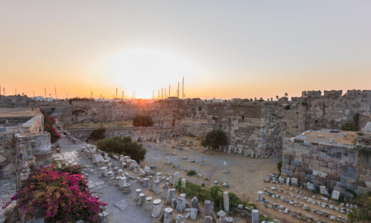 ruins in the fortress of Kos, Greece