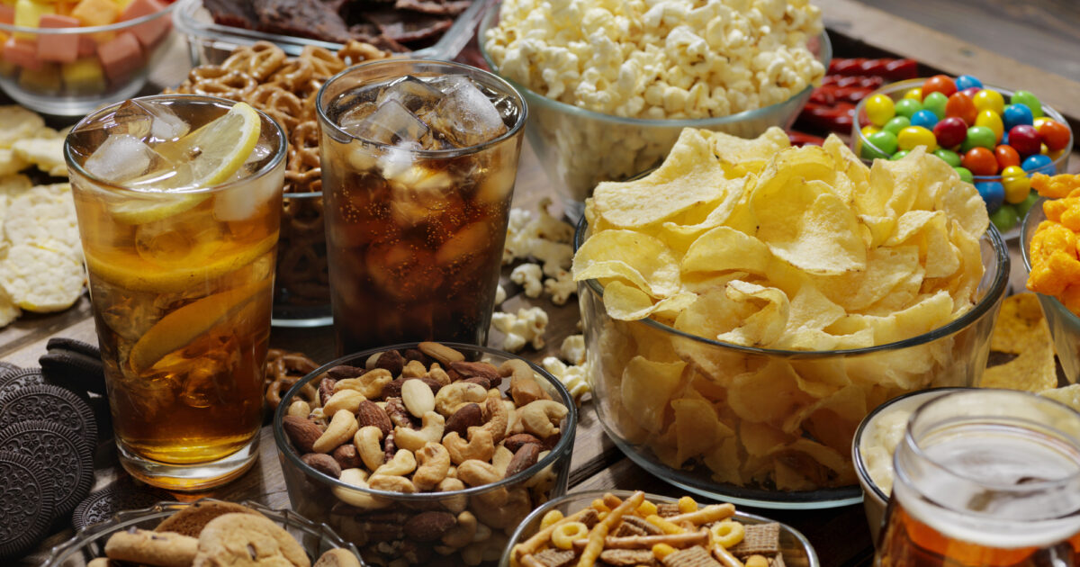 How much harm the skin are potatois, soft drinks, cookies and other super-processed foods