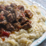 Turkish Food Hunkar Begendi made with Eggplant and Meat