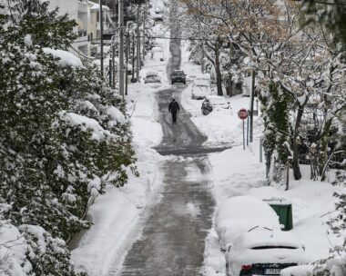 Χιονισμένος δρόμος