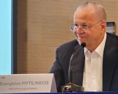 Ο πρόεδρος και Διευθύνων Σύμβουλος της Metlen Energy&Metals και πρόεδρος της Πανευρωπαϊκής Ένωσης Eurometaux Ευάγγελος Μυτιληναίος