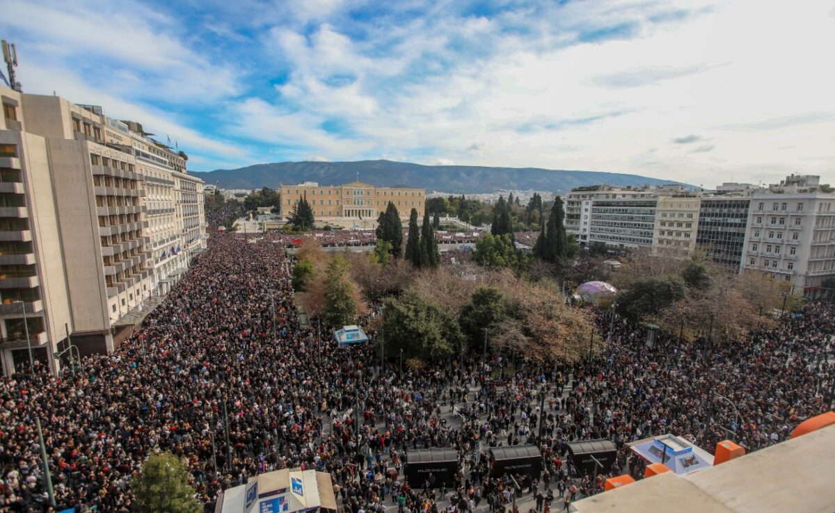 Συλλαλητήριο στο Σύνταγμα για την τραγωδία των Τεμπών