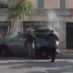 Μολότοφ έπεσε πάνω σε όχημα τηλεοπτικού σταθμού