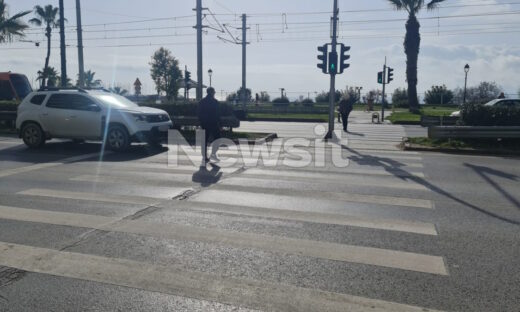 Το σημείο που έγινε η παράσυρση της ηλικιωμένης