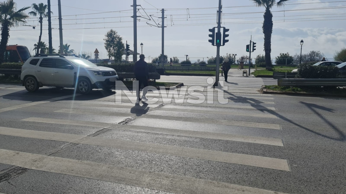 Το σημείο που έγινε η παράσυρση της ηλικιωμένης