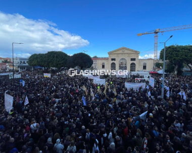 Συλλαλητήριο για τα Τέμπη στα Χανιά