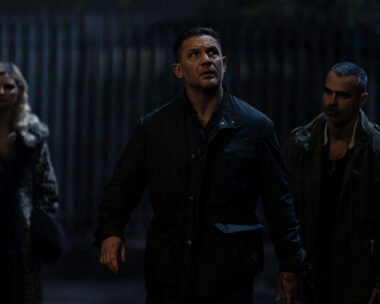 L-R Tom Hardy as Harry Da Souza and Antonio González Guerrero as Kiko in Mobland, episode 2, season 1, Streaming on Paramount+ 2025. Photo Credit: Luke Varley/Paramount+