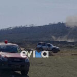 Φωτογραφία από την επιχείρηση εξουδετέρωσης βλήματος στην Εύβοια