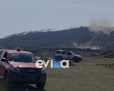 Φωτογραφία από την επιχείρηση εξουδετέρωσης βλήματος στην Εύβοια