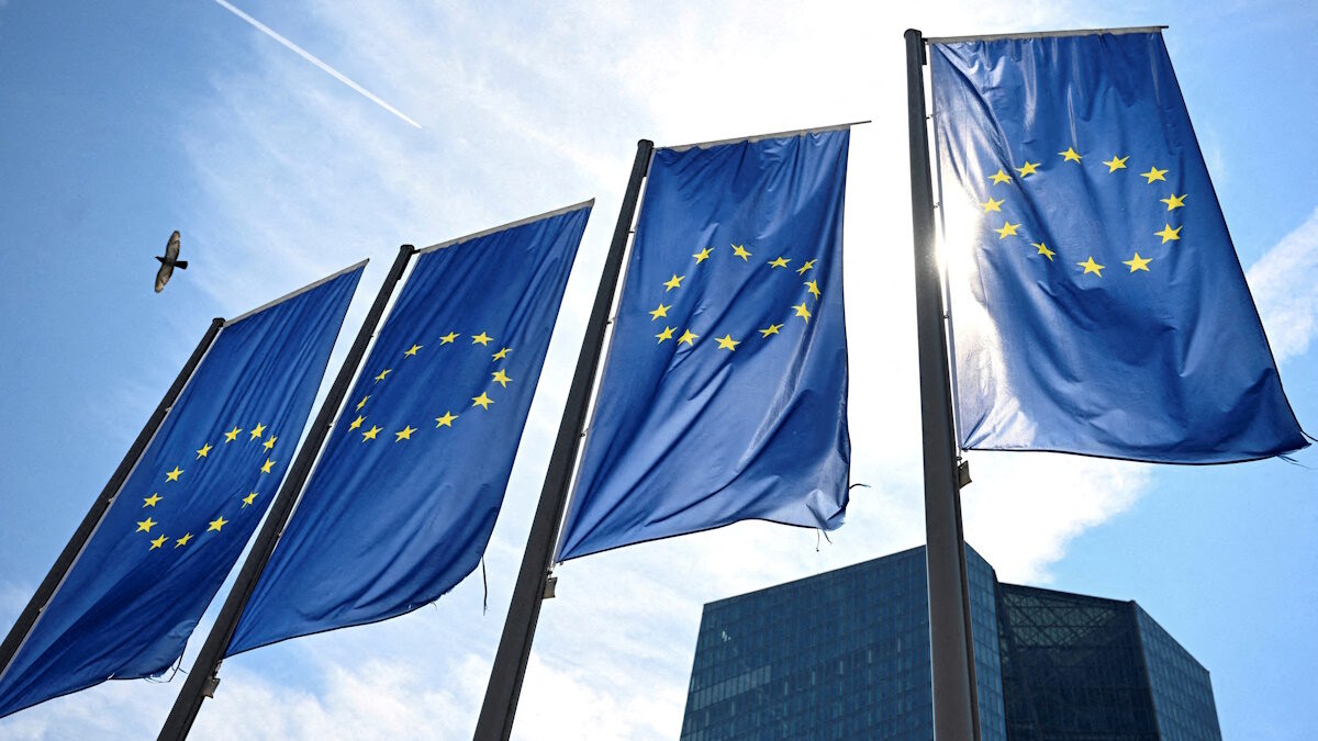 european union flags
