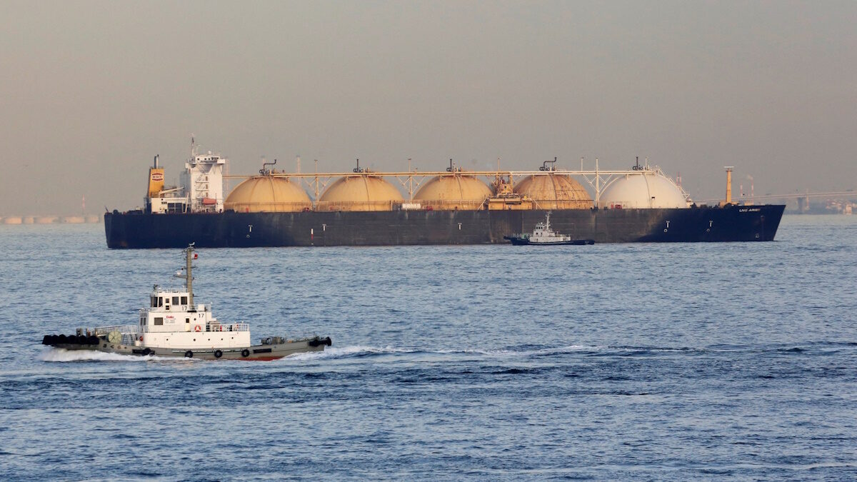 Ένα δεξαμενόπλοιο LNG