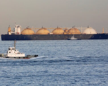 Ένα δεξαμενόπλοιο LNG