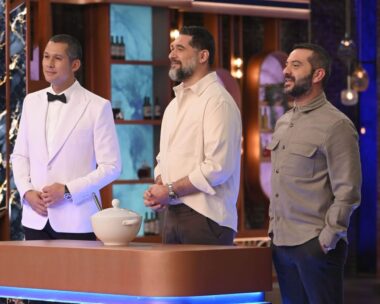 Οι τρεις κριτές του Masterchef Σωτήρης Κοντιζάς, Πάνος Ιωαννίδης και Λεωνίδας Κουτσόπουλος