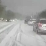 Λευκό τοπίο στην περιοχή της Αγίας Ελεούσας Μεσολογγίου λόγω της σφοδρής κακοκαιρίας