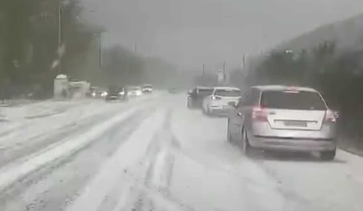 Λευκό τοπίο στην περιοχή της Αγίας Ελεούσας Μεσολογγίου λόγω της σφοδρής κακοκαιρίας