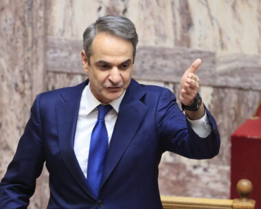 Ο Πρωθυπουργός, Κυριάκος Μητσοτάκης κατά τη συζήτηση της πρότασης δυσπιστίας προς την κυβέρνηση στην Ολομέλεια της Βουλής