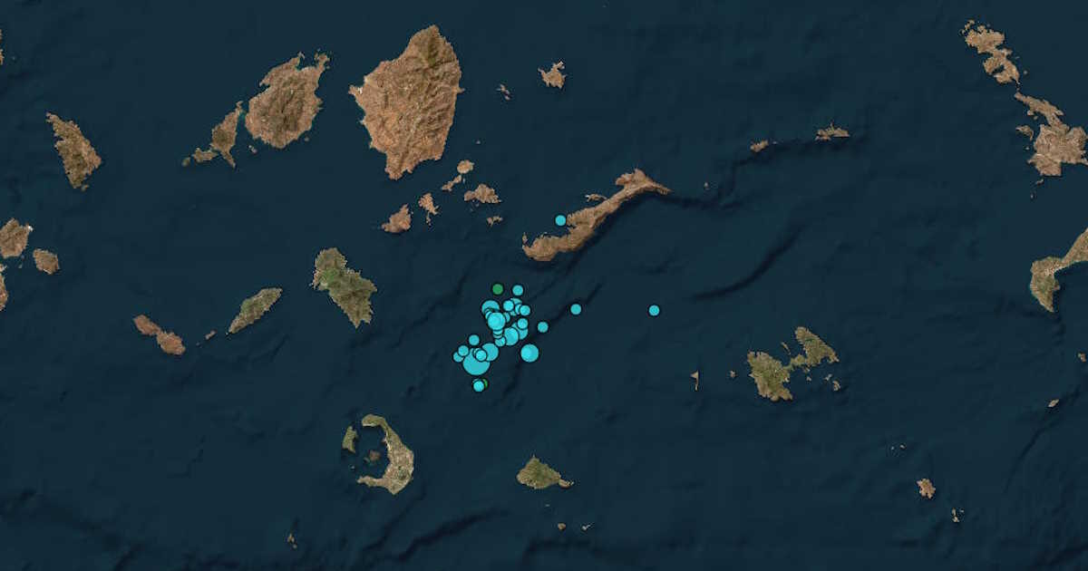 4.5 Richter earthquake in the maritime area between Santorini and Amorgos