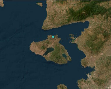 Χάρτης του Γεωδυναμικού Ινστιτούτου του Εθνικού Αστεροσκοπείου Αθηνών