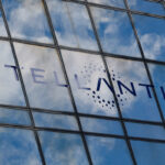 Stellantis logo on the company's building