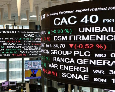 Πίνακας με χρηματιστηριακούς δείκτες