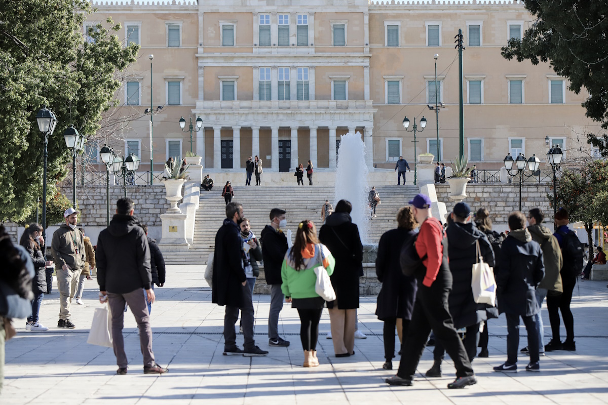 Στιγμιότυπο από την πλατεία Συντάγματος