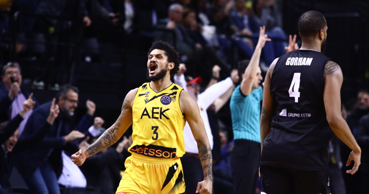 Dertona – AEK 83-82: Defeat and first place for the Union in Top16 of the Basketball Champions League