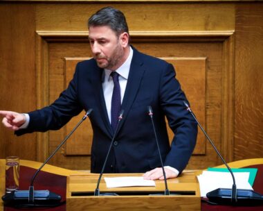 Ο Νίκος Ανδρουλάκης στη Βουλή στη συζήτηση της πρότασης δυσπιστίας κατά της κυβέρνησης στη Βουλή